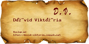 Dávid Viktória névjegykártya