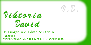 viktoria david business card